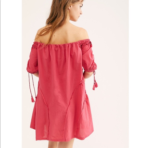 Free People Off Shoulder Embroidered Mini Dress - Picture 2 of 3